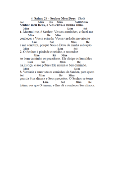 4. Salmo 24 - Senhor Meu Deus (Sol)