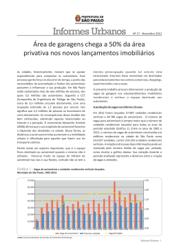 &Aacute;rea de garagens chega a 50% da &aacute;rea privativa nos novos