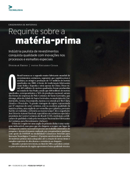 matéria-prima - Revista Pesquisa FAPESP