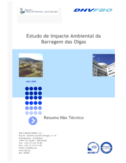Estudo de Impacte Ambiental da Barragem das Olgas