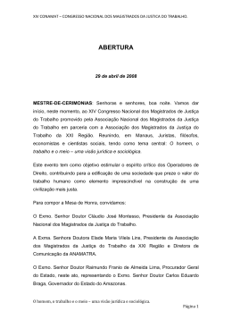 do PDF - Associa&ccedil;&atilde;o Nacional dos Magistrados da