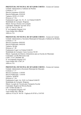 PREFEITURA MUNICIPAL DE SENADOR CORTES – Extrato de