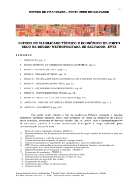 ESTUDO DE VIABILIDADE T&Eacute;CNICO E