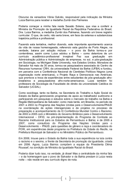 Discurso da vereadora V&acirc;nia Galv&atilde;o, respons&aacute;vel pela indica&ccedil;&atilde;o