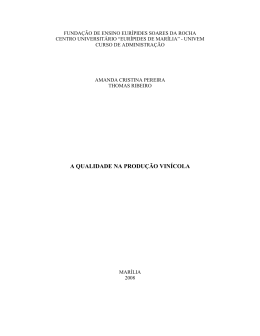 A QUALIDADE NA PRODU&Ccedil;&Atilde;O VIN&Iacute;COLA