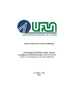 IMPLICA&Ccedil;&Otilde;ES PARA A CONSERVA&Ccedil;&Atilde;O DA ESP&Eacute;CIE