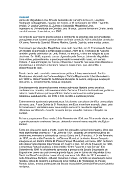 Historial Jaime de Magalhães Lima, filho de Sebastião de Carvalho