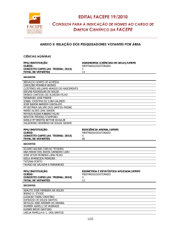 EDITAL FACEPE 19/2010