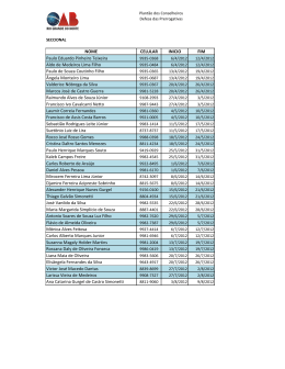 NOME CELULAR INICIO FIM Paulo Eduardo Pinheiro Teixeira Aldo