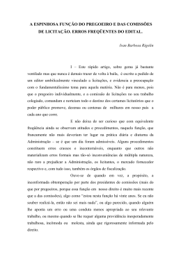 a espinhosa fun&ccedil;&atilde;o do pregoeiro e das comiss&otilde;es de licita&ccedil;&atilde;o