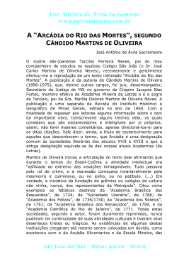 Arc&aacute;dia do Rio das Mortes, segundo C&acirc;ndido Martins de Oliveira