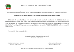 PREFEITURA MUNICIPAL DE PARANA&Iacute;BA-MS