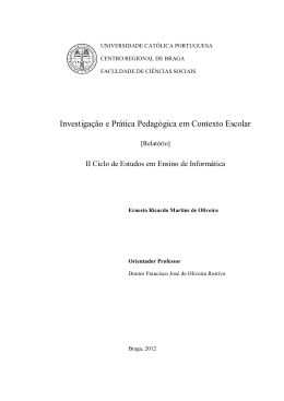 Ernesto Oliveira - Reposit&oacute;rio Institucional da Universidade Cat&oacute;lica