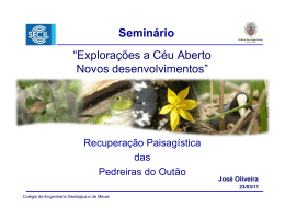 Recupera&ccedil;&atilde;o Paisag&iacute;stica das Pedreiras do Out&atilde;o