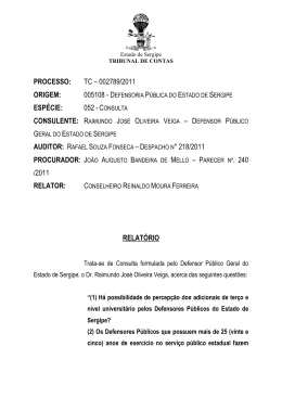 Voto do conselheiro-relator, Reinaldo Moura