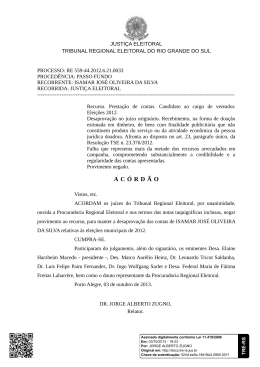 Ac&oacute;rd&atilde;o - processo RE 55944 - Tribunal Regional Eleitoral do