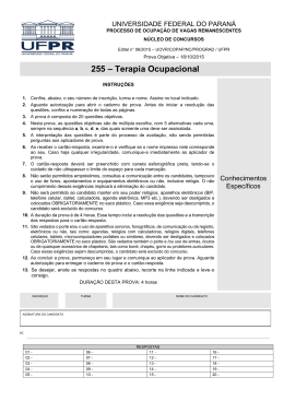 255 &ndash; Terapia Ocupacional - NC- UFPR