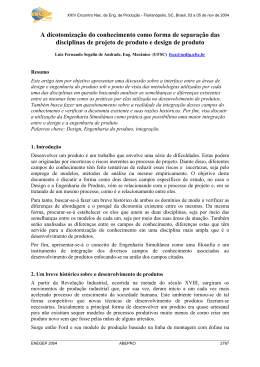 A dicotomiza&ccedil;&atilde;o do conhecimento como forma de