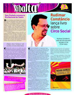 Rudimar Const&acirc;ncio lan&ccedil;a livro sobre Circo Social Rudimar