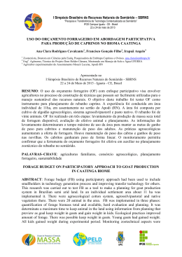 Uso do or&ccedil;amento forrageiro em abordagem participativa para
