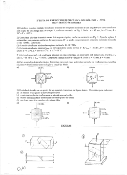 2a LISTA DE EXERCÍCIOS DE MECÂNICA Dos sÓLIDos