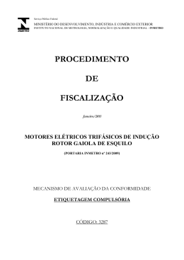 Procedimentos para Verifica&ccedil;&atilde;o (Acompanhamento) de