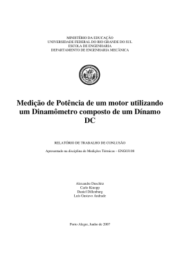 Medição de Potência de um motor utilizando um Dinamômetro