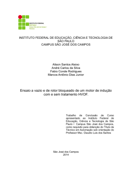 Ensaio a vazio e de rotor bloqueado de um motor de indu&ccedil;&atilde;o
