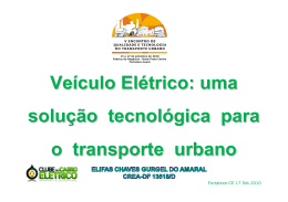Ve&iacute;culo El&eacute;trico: uma solu&ccedil;&atilde;o tecnol&oacute;gica para o transporte urbano