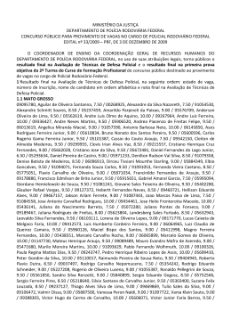 Resultado final da primeira prova pr&aacute;tica e da