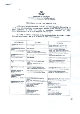 Portaria N&deg; 328 de 01 de abril de 2015