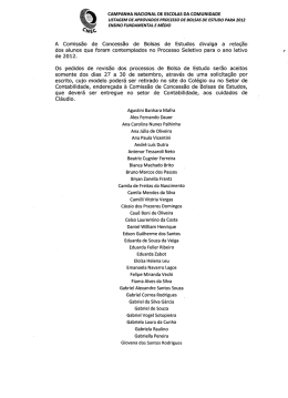 Bolsas de Estudo | 2012