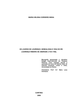 genealogia e vida do dr. louren&ccedil;o ribeiro de andrade