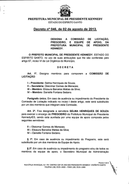 PREFEITURA MUNICIPAL DE PRESIDENTE KENNEDY