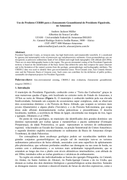 Uso de Produtos CERBS para o Zoneamento Geoambiental