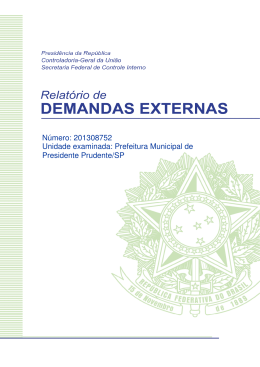Prefeitura Municipal de Presidente Prudente/SP
