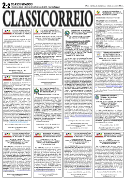 Classificados do dia 23 e 24/05/2015