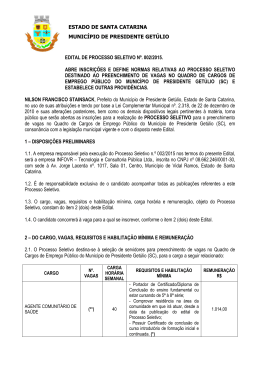 Edital de Processo Seletivo n&ordm; 002/2015 - InfoVR