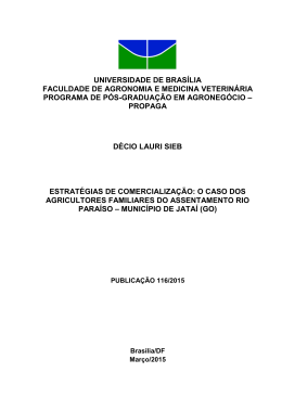 Estrat&eacute;gias de comercializa&ccedil;&atilde;o: o caso dos agricultores familiares