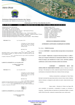 - Prefeitura Municipal de Para&iacute;so das &Aacute;guas
