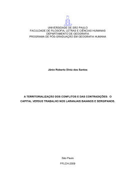 o capital versus trabalho nos laranjais baianos e sergipanos