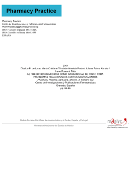 Redalyc. As prescri&ccedil;&otilde;es m&eacute;dicas como causadoras de risco para