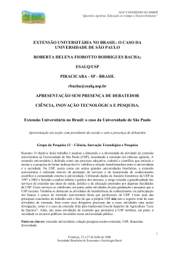 EXTENS&Atilde;O UNIVERSIT&Aacute;RIA NO BRASIL: O CASO DA