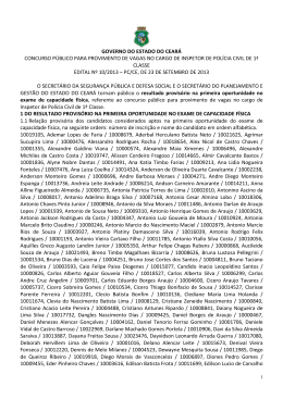 Edital n&deg; 10 - Resultado provis&oacute;rio na primeira