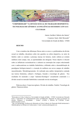 &ldquo;corporeidade&rdquo; na divis&atilde;o sexual do trabalho desportivo