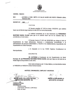 DEPARTAME&Iuml;"&Iuml;O DE SALUD