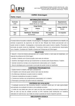 Sa&uacute;de Mental do Trabalhador