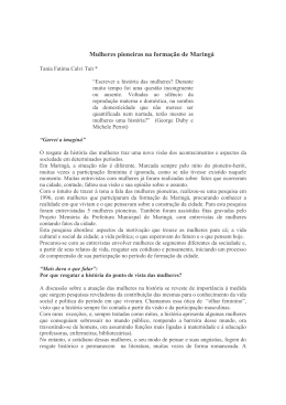 (Mulheres pioneiras na forma&ccedil;&atilde;o de Maring&aacute;) - DIN