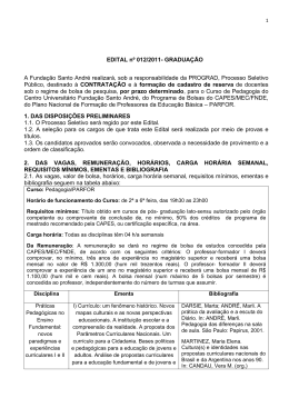 EDITAL n&ordm; 012/2011 - Funda&ccedil;&atilde;o Santo Andr&eacute;