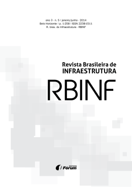 Revista Brasileira de InfRaestRutuRa